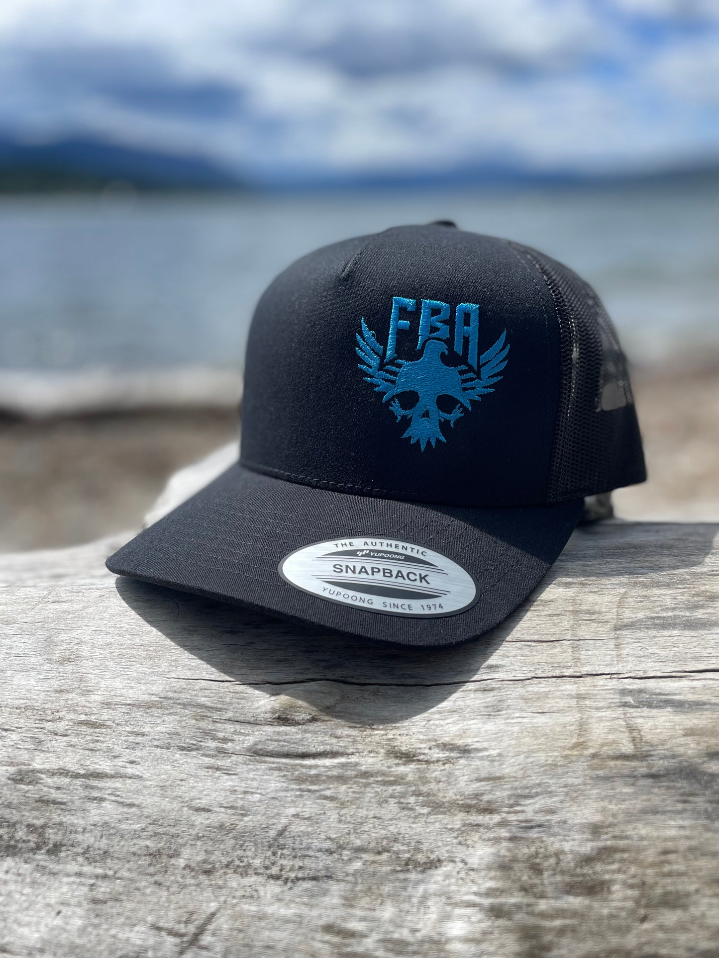 BLACK RETRO TRUCKER (curved bill)